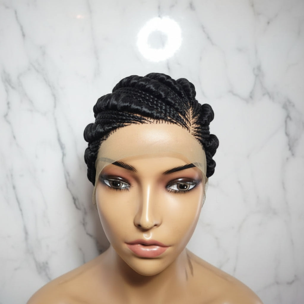 Braided Wig. Large Cornrow Braids. Full Lace Cap