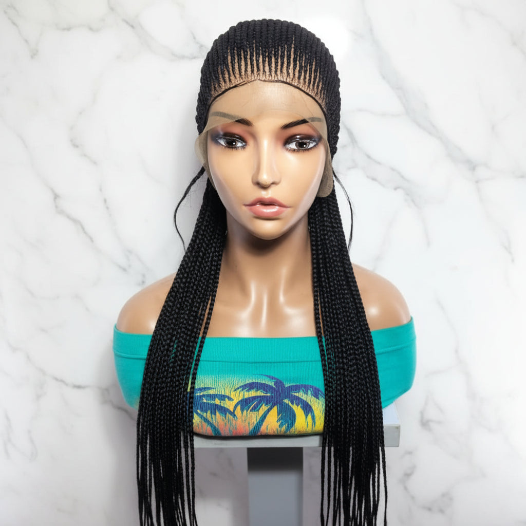 Braided Wig. Cornrow Braids. Full Lace with Baby Hair. Lemonade Braids.