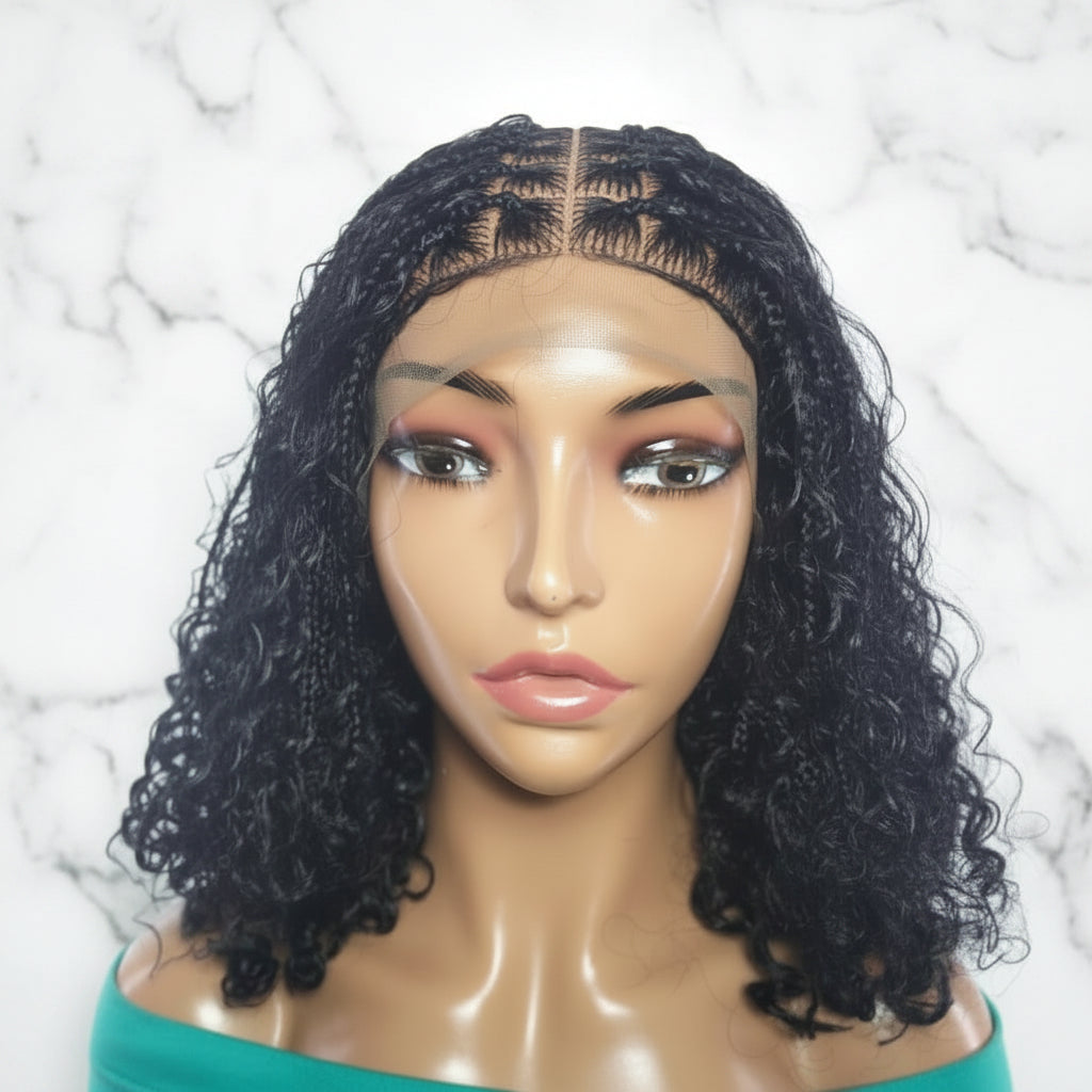 Boho Knotless Braids Wig | Curly Ends | Full Lace + Baby Hair | Ready to Wear