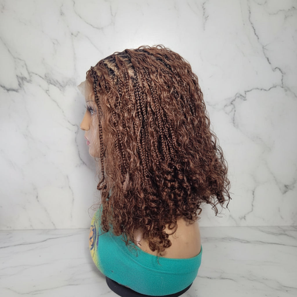 Boho Knotless Braids Wig | Curly Ends | Full Lace + Baby Hair | Ready to Wear