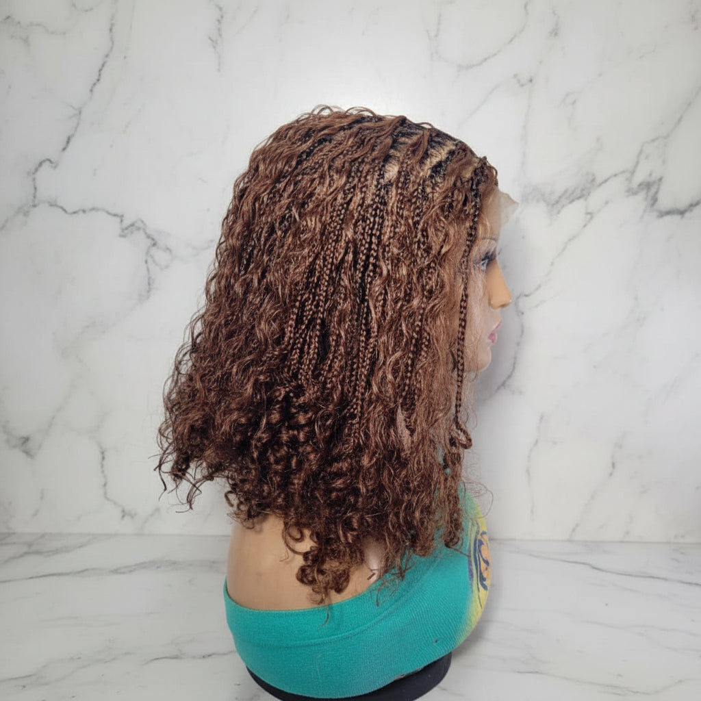 Boho Knotless Braids Wig | Curly Ends | Full Lace + Baby Hair | Ready to Wear