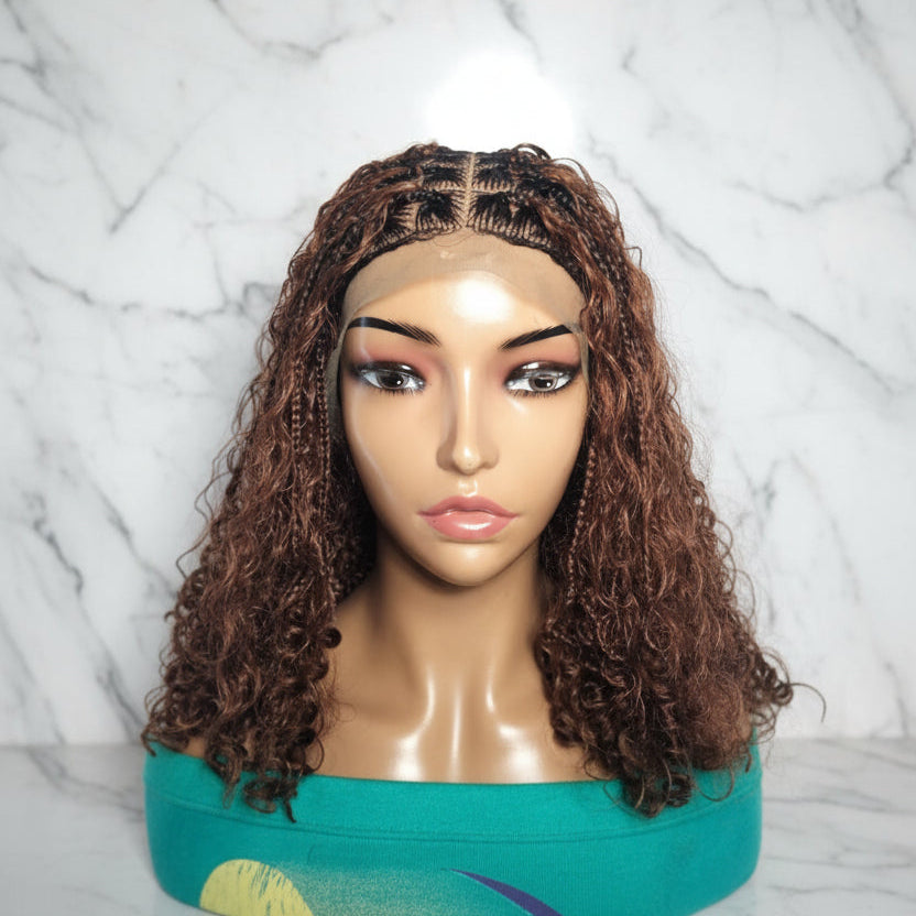 Boho Knotless Braids Wig | Curly Ends | Full Lace + Baby Hair | Ready to Wear