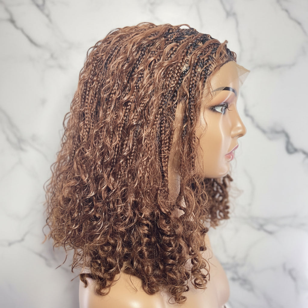 Boho Knotless Braids Wig | Curly Ends | Full Lace + Baby Hair | Ready to Wear