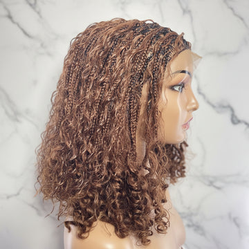 Boho Knotless Braids Wig | Curly Ends | Full Lace + Baby Hair | Ready to Wear