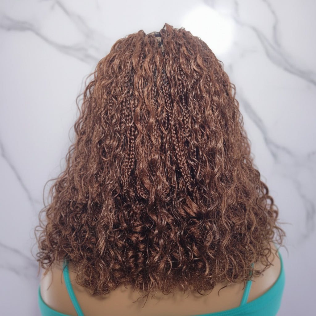 Boho Knotless Braids Wig | Curly Ends | Full Lace + Baby Hair | Ready to Wear