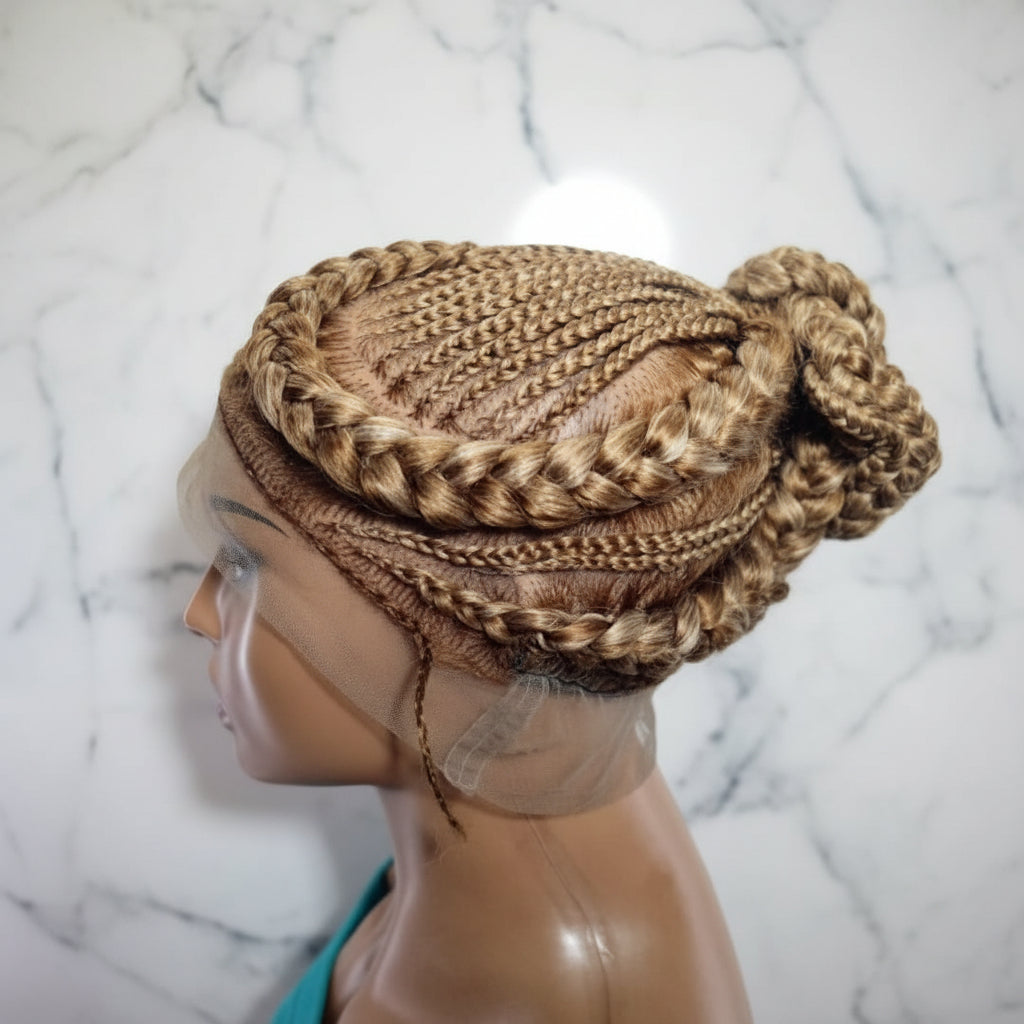 Braided Wig. Large Cornrow Braids. Full Lace, Baby Hair