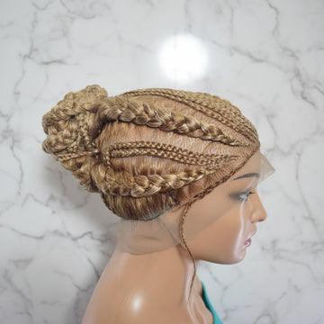 Braided Wig. Large Cornrow Braids. Full Lace, Baby Hair