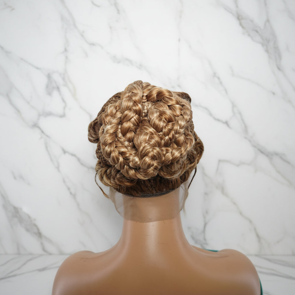 Braided Wig. Large Cornrow Braids. Full Lace, Baby Hair