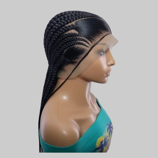 Braided Wig. Natural Brush Cornrow Braids. Full Lace with Baby Hair.