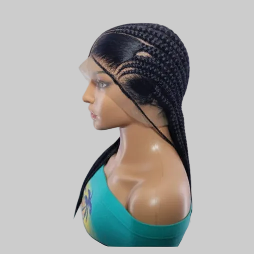 Braided Wig. Natural Brush Cornrow Braids. Full Lace with Baby Hair.
