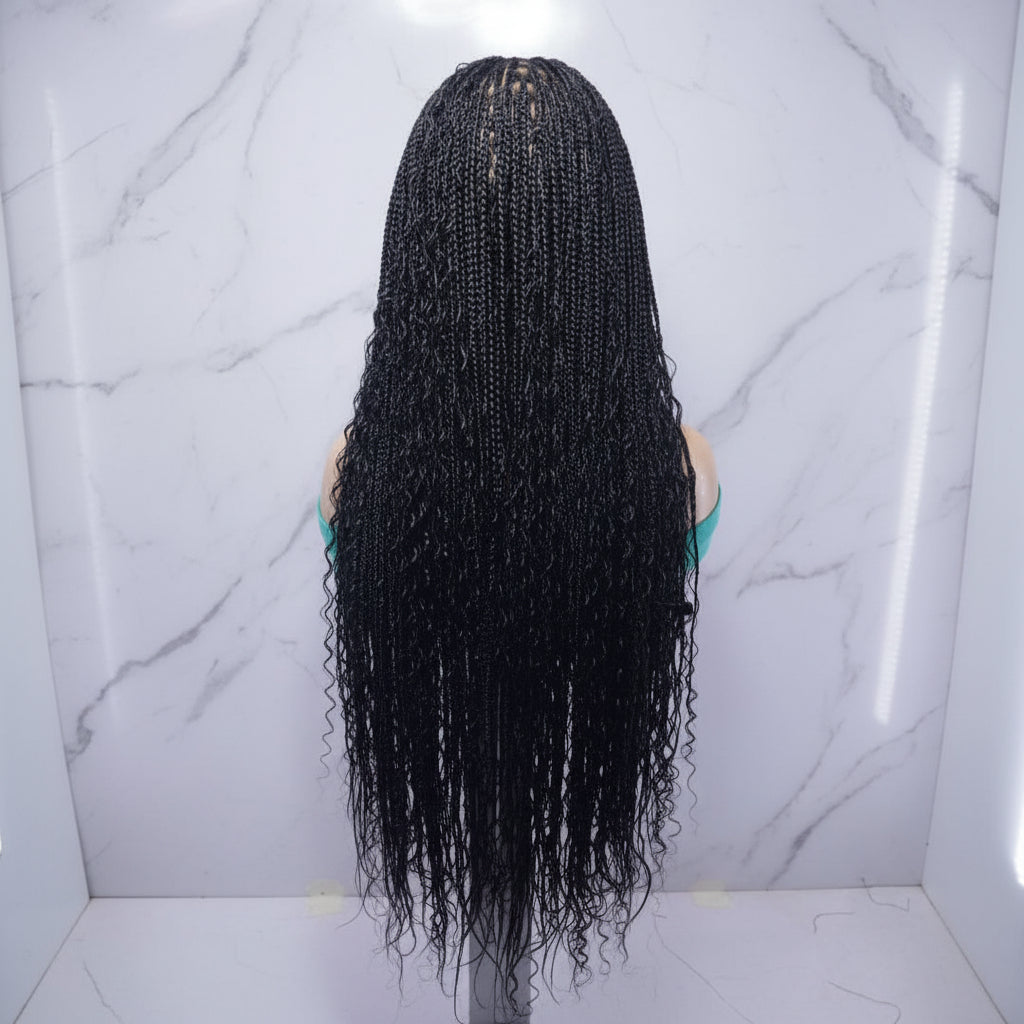 360 HD Full Lace Cap. BoHo Knotless Braids Braided Wig. Bora Bora Braids.