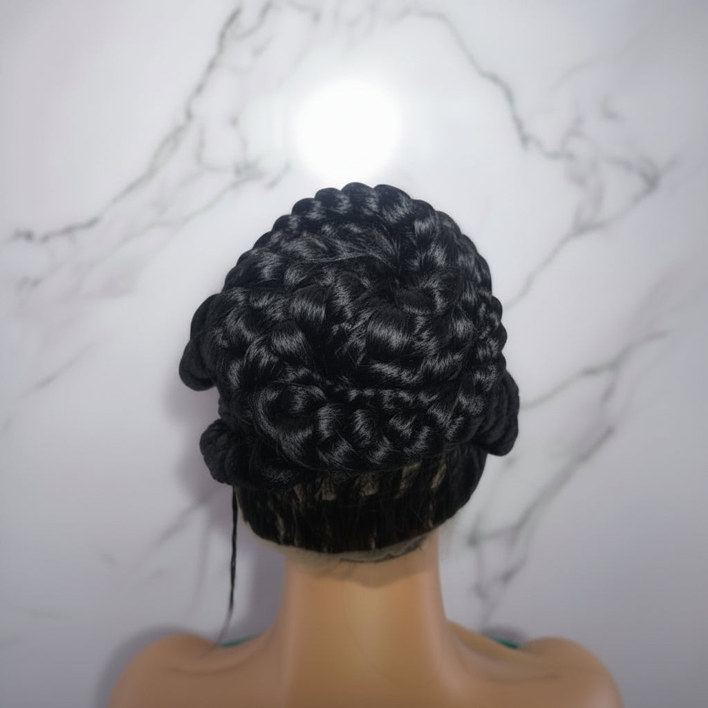 Braided Wig. Large Cornrow Braids. Full Lace, Baby Hair