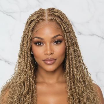 360 HD Full Lace Cap. BoHo Knotless Braids Braided Wig. Bora Bora Braids.