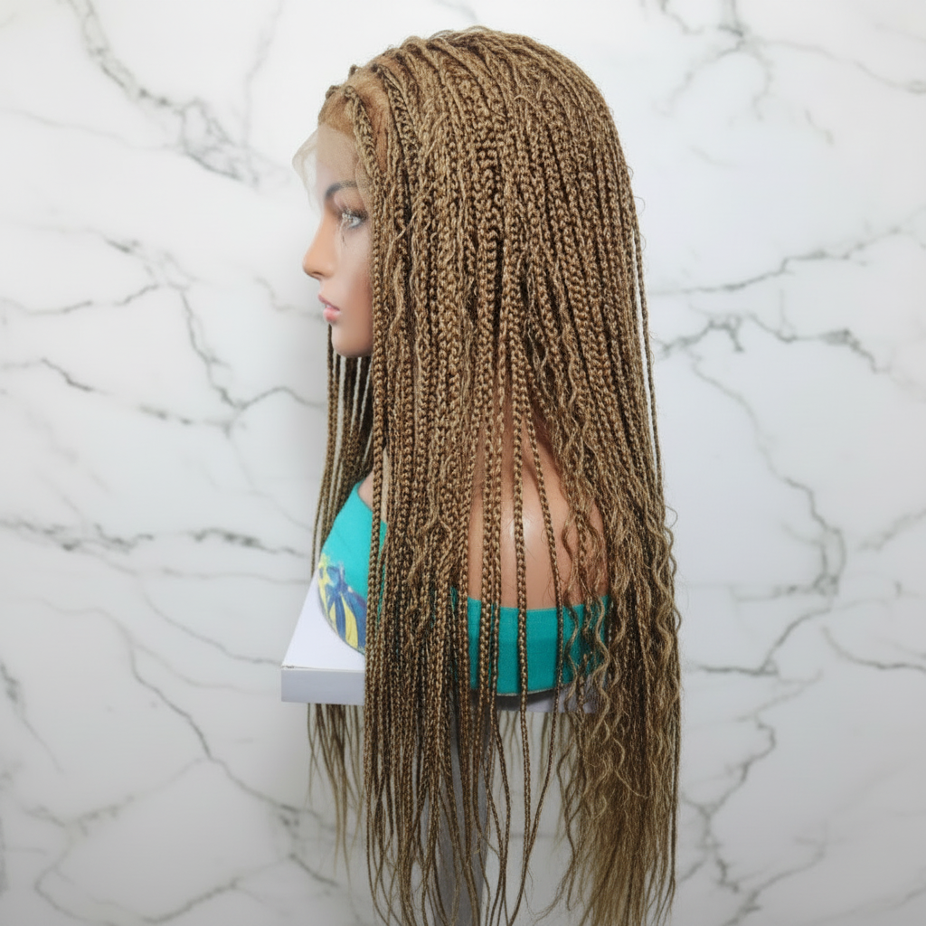360 HD Full Lace Cap. BoHo Knotless Braids Braided Wig. Bora Bora Braids.