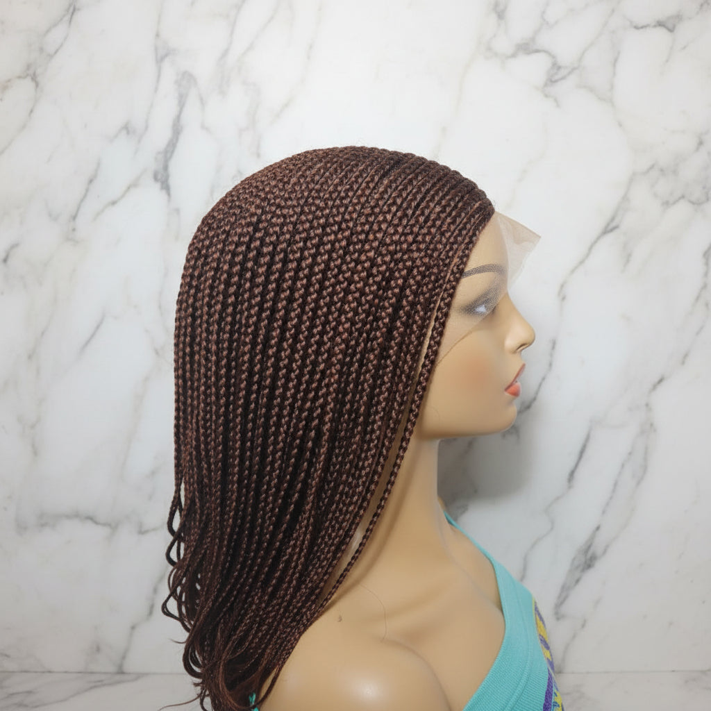 Braided Wig. Handmade Cornrow Braids. Full Lace Baby Hair