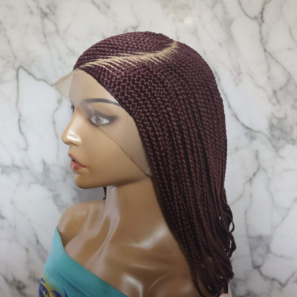 Braided Wig. Handmade Cornrow Braids. Full Lace Baby Hair