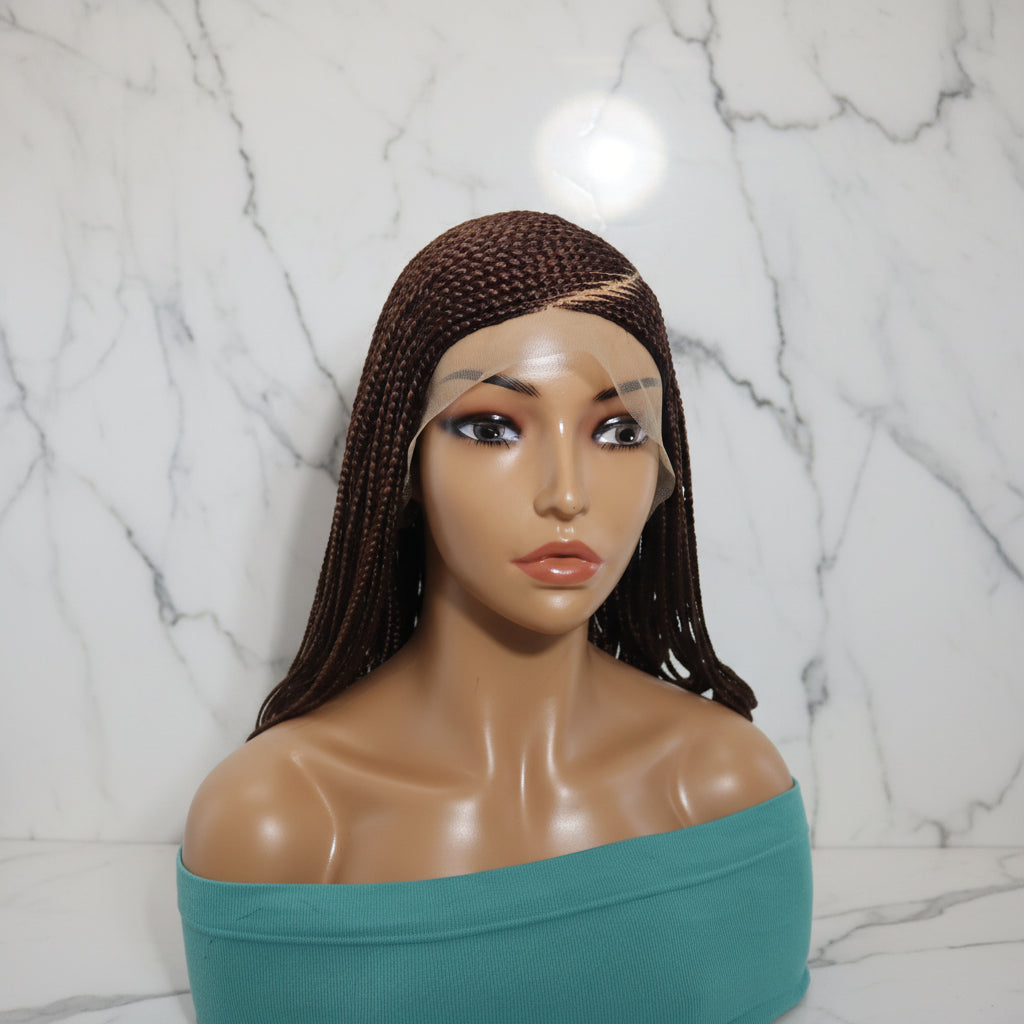 Braided Wig. Handmade Cornrow Braids. Full Lace Baby Hair