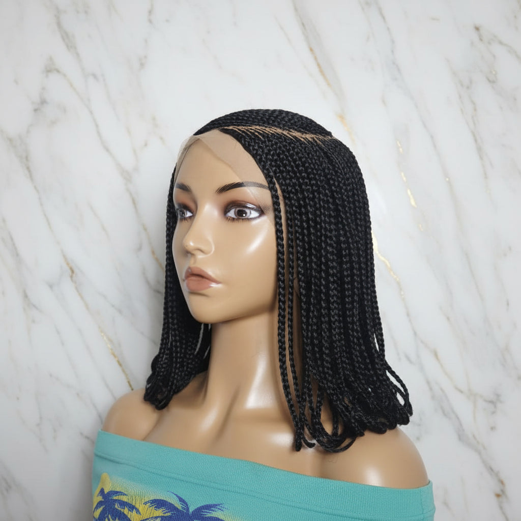 Braided Wig. Handmade Cornrow Braids. Full Lace Baby Hair
