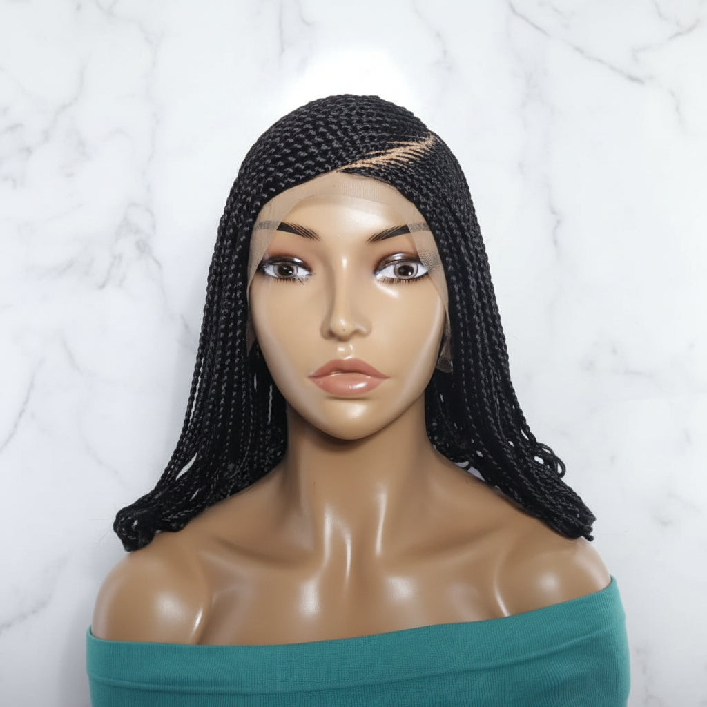 Braided Wig. Handmade Cornrow Braids. Full Lace Baby Hair