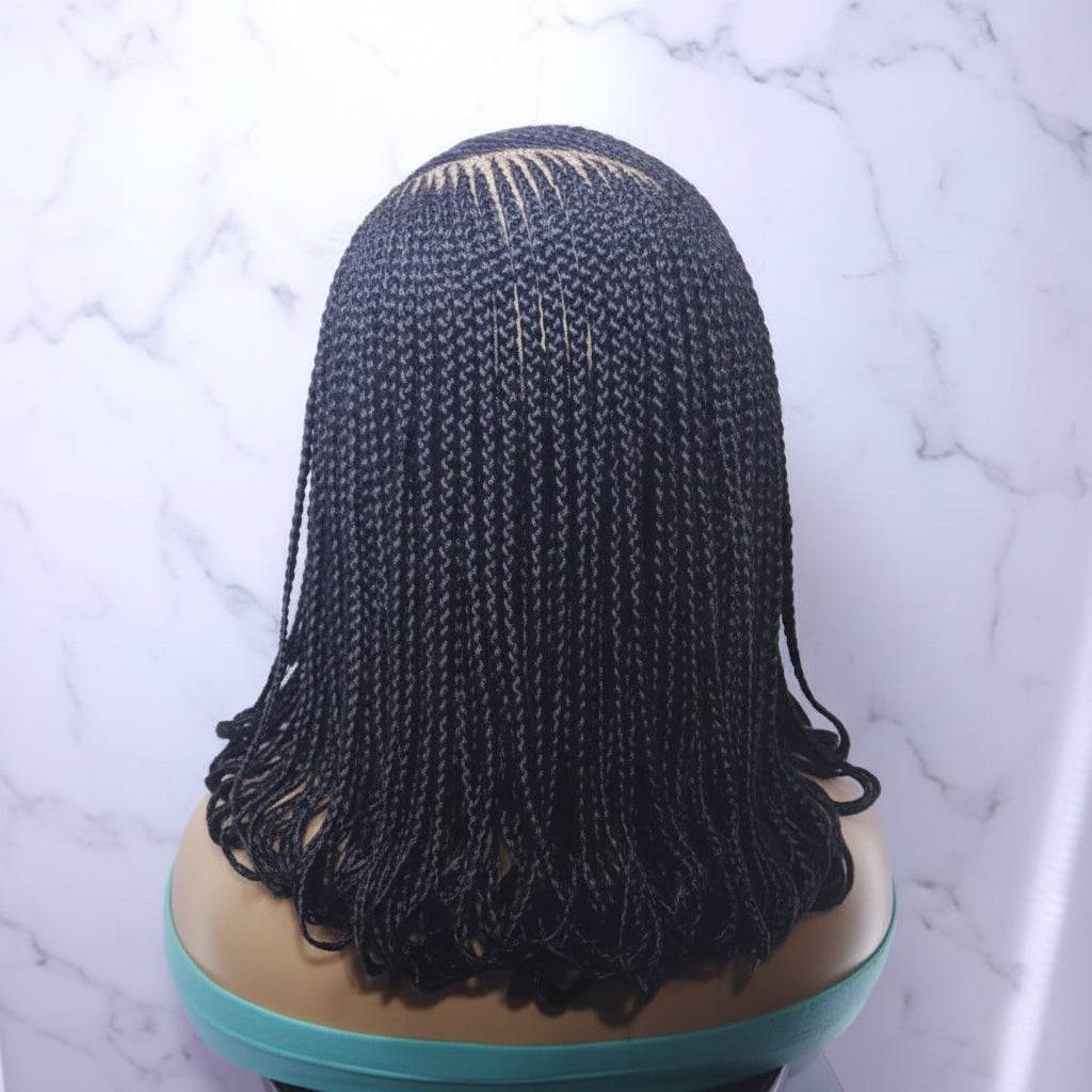 Braided Wig. Handmade Cornrow Braids. Full Lace Baby Hair