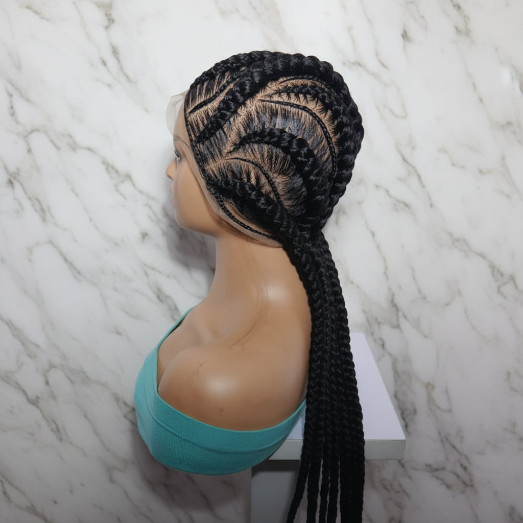 Braided Wig. Cornrow Braids. Full Lace with Baby Hair. Lemonade Braids.