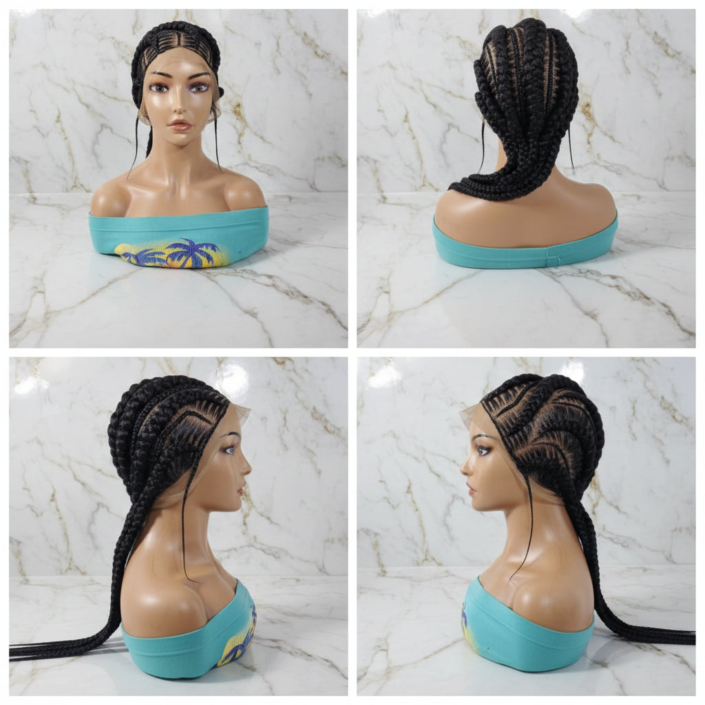 Braided Wig. Cornrow Braids. Full Lace with Baby Hair. Lemonade Braids.