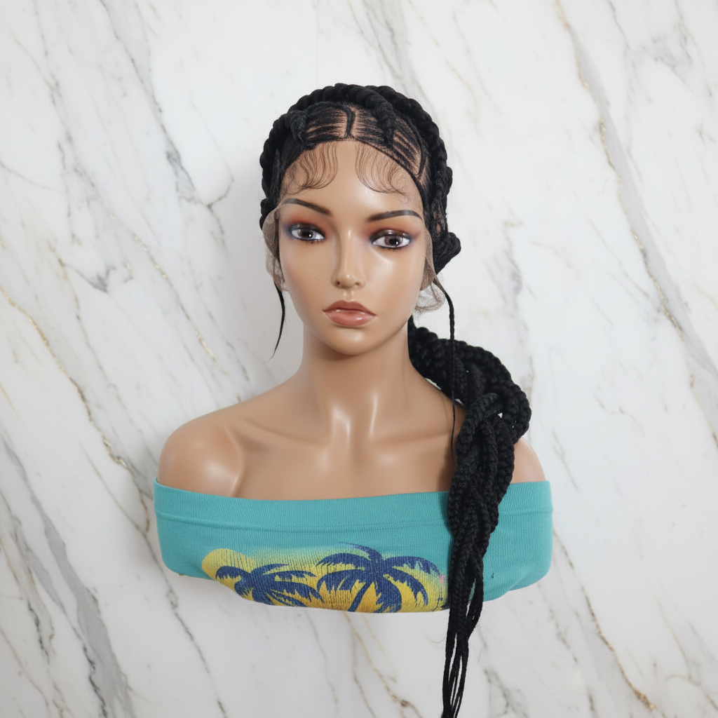 Braided Wig. Cornrow Braids. Full Lace with Baby Hair. Lemonade Braids.