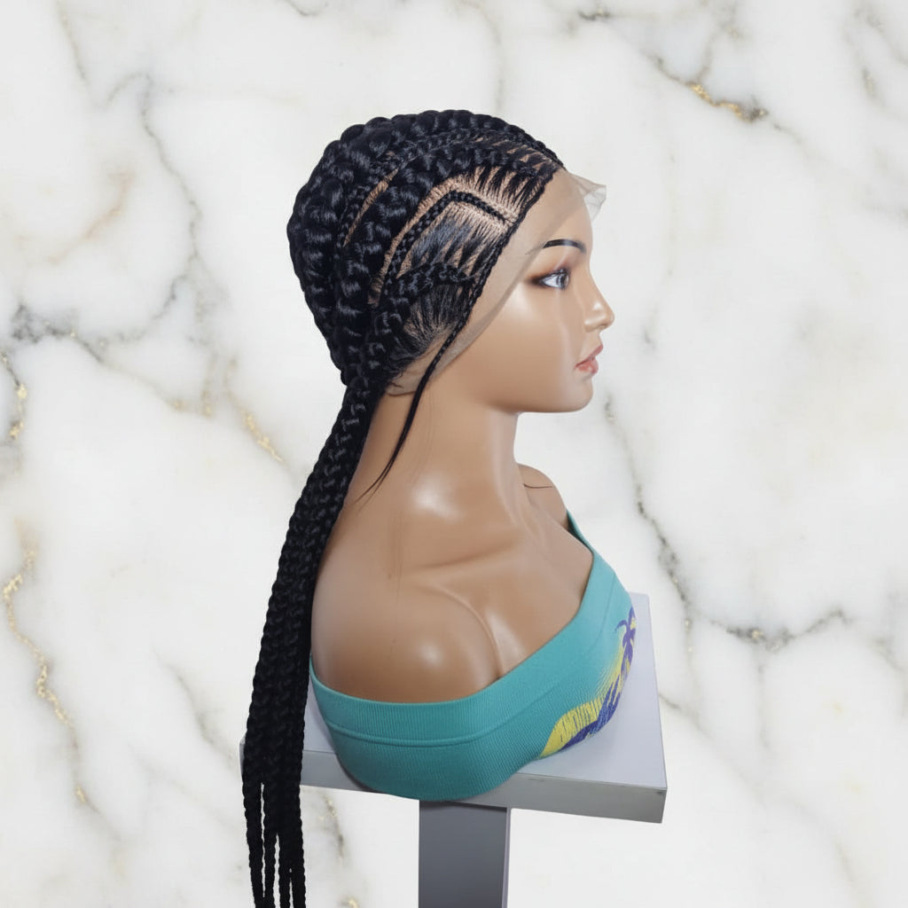 Braided Wig. Cornrow Braids. Full Lace with Baby Hair. Lemonade Braids.