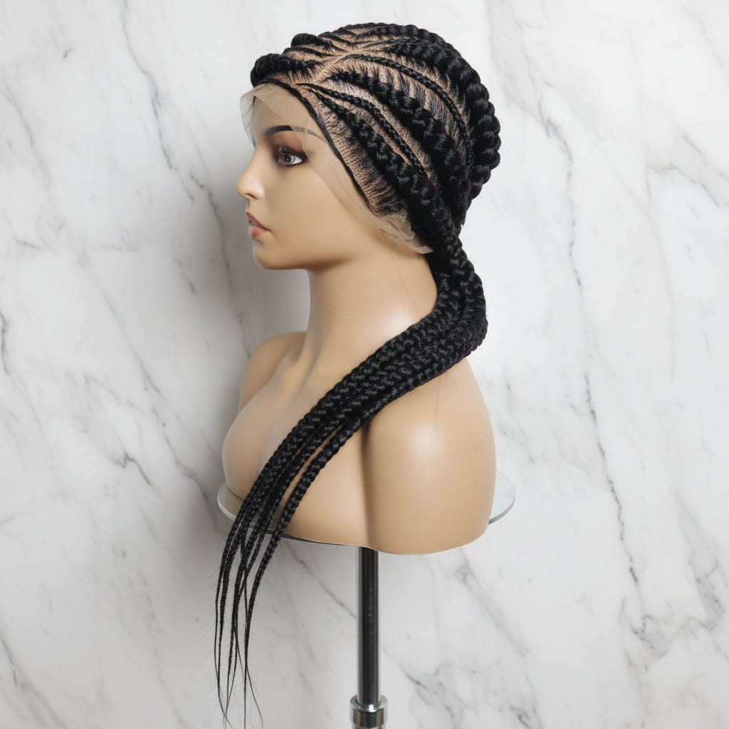 Braided Wig. Cornrow Braids. Full Lace with Baby Hair. Lemonade Braids.
