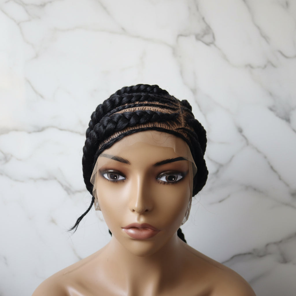 Braided Wig. Cornrow Braids. Full Lace with Baby Hair. Lemonade Braids.