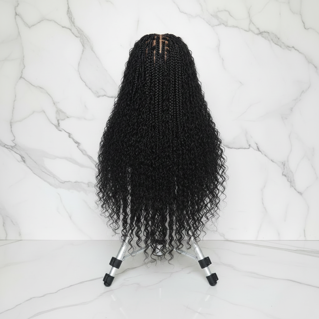 360 HD Full Lace Cap. BoHo Knotless Braids Braided Wig. Bora Bora Braids.