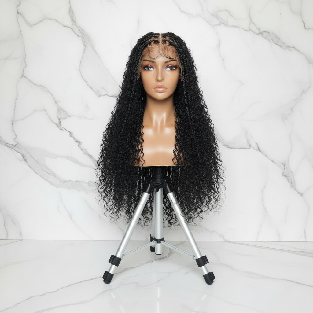 360 HD Full Lace Cap. BoHo Knotless Braids Braided Wig. Bora Bora Braids.
