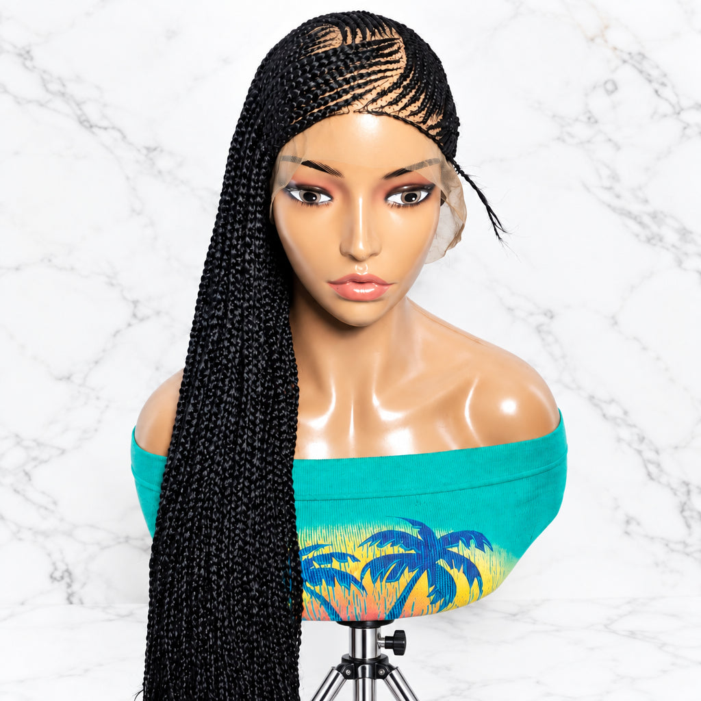 Long black box braids 