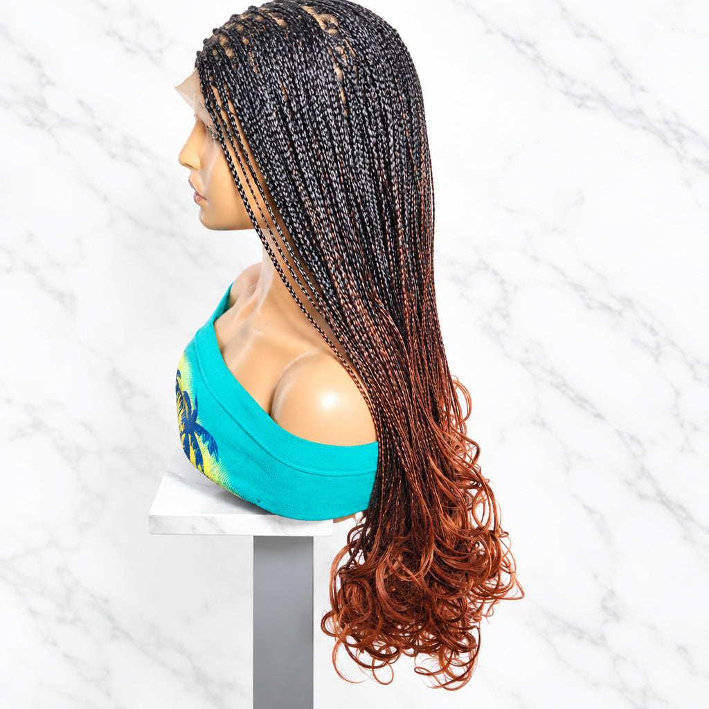 long braided wig. ayya hair knotless braids