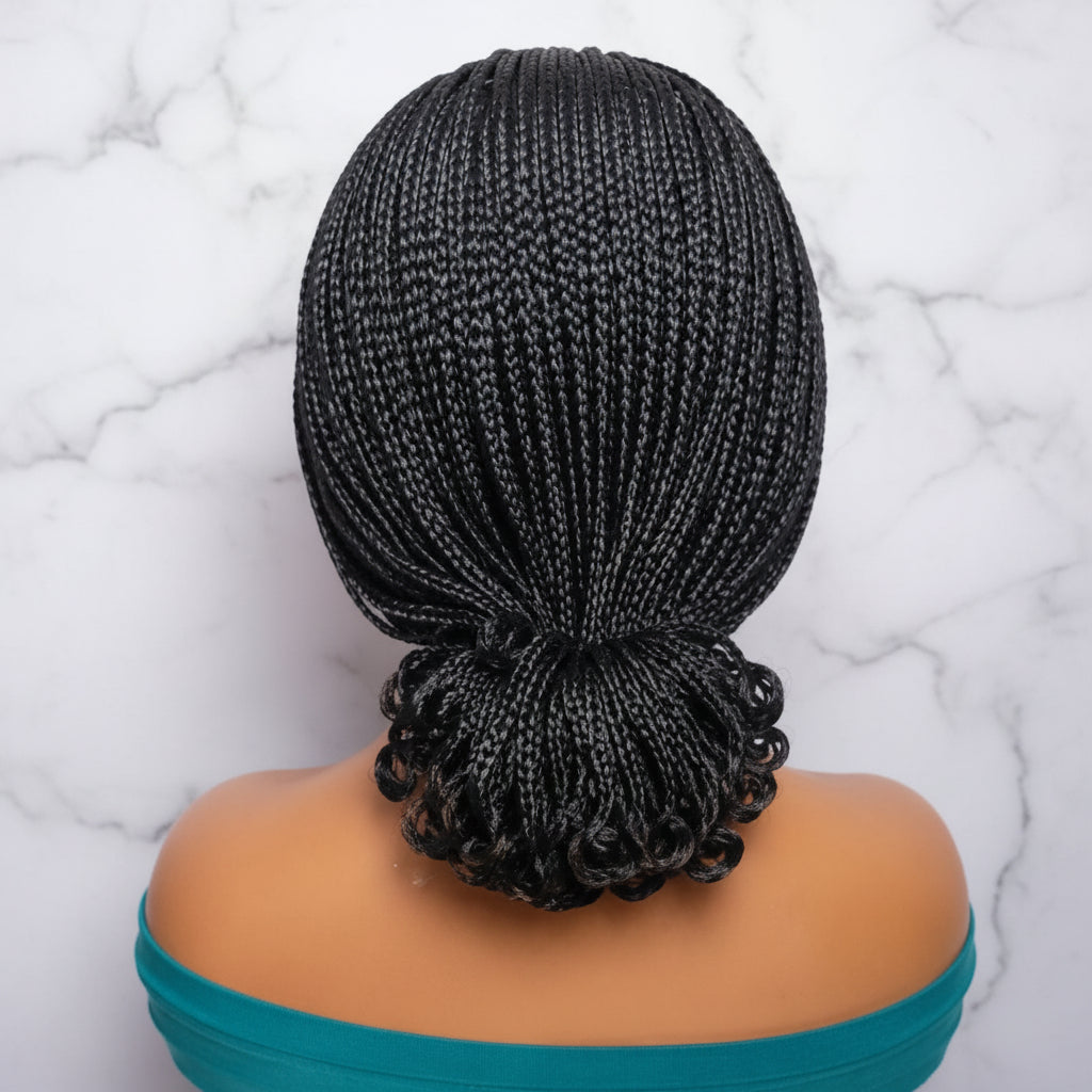 Braided Wig. Handmade Cornrow Braids. Full Lace Baby Hair