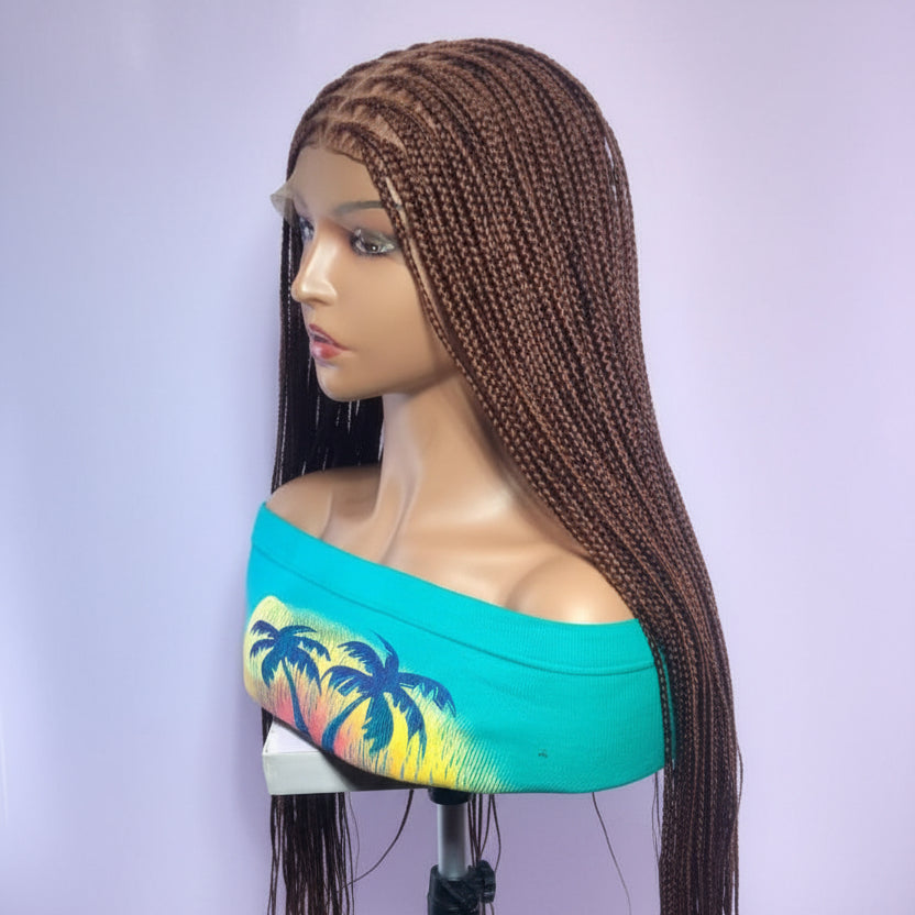 360 HD Full Lace with Baby Hair, Knotless Braids Wig,  38 Inches, Ready-to-Wear