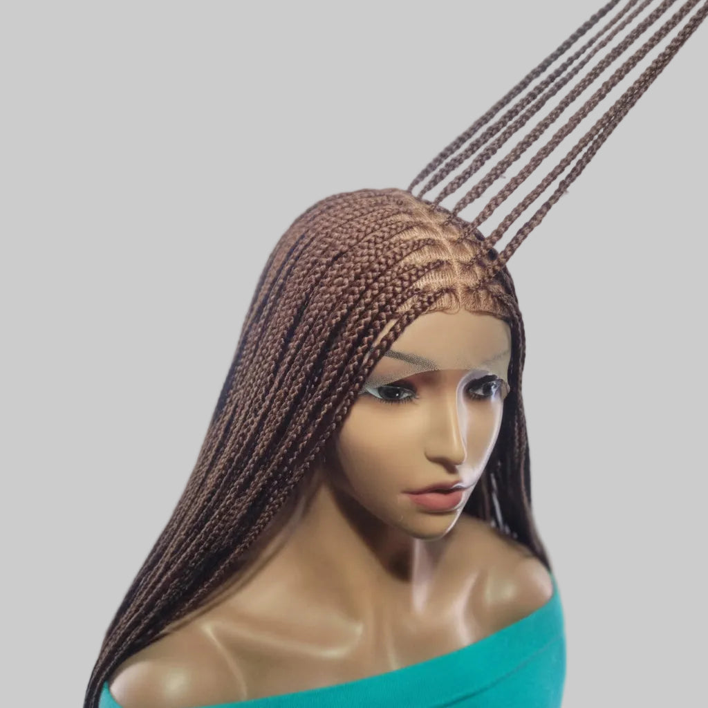 360 HD Full Lace with Baby Hair, Knotless Braids Wig,  38 Inches, Ready-to-Wear
