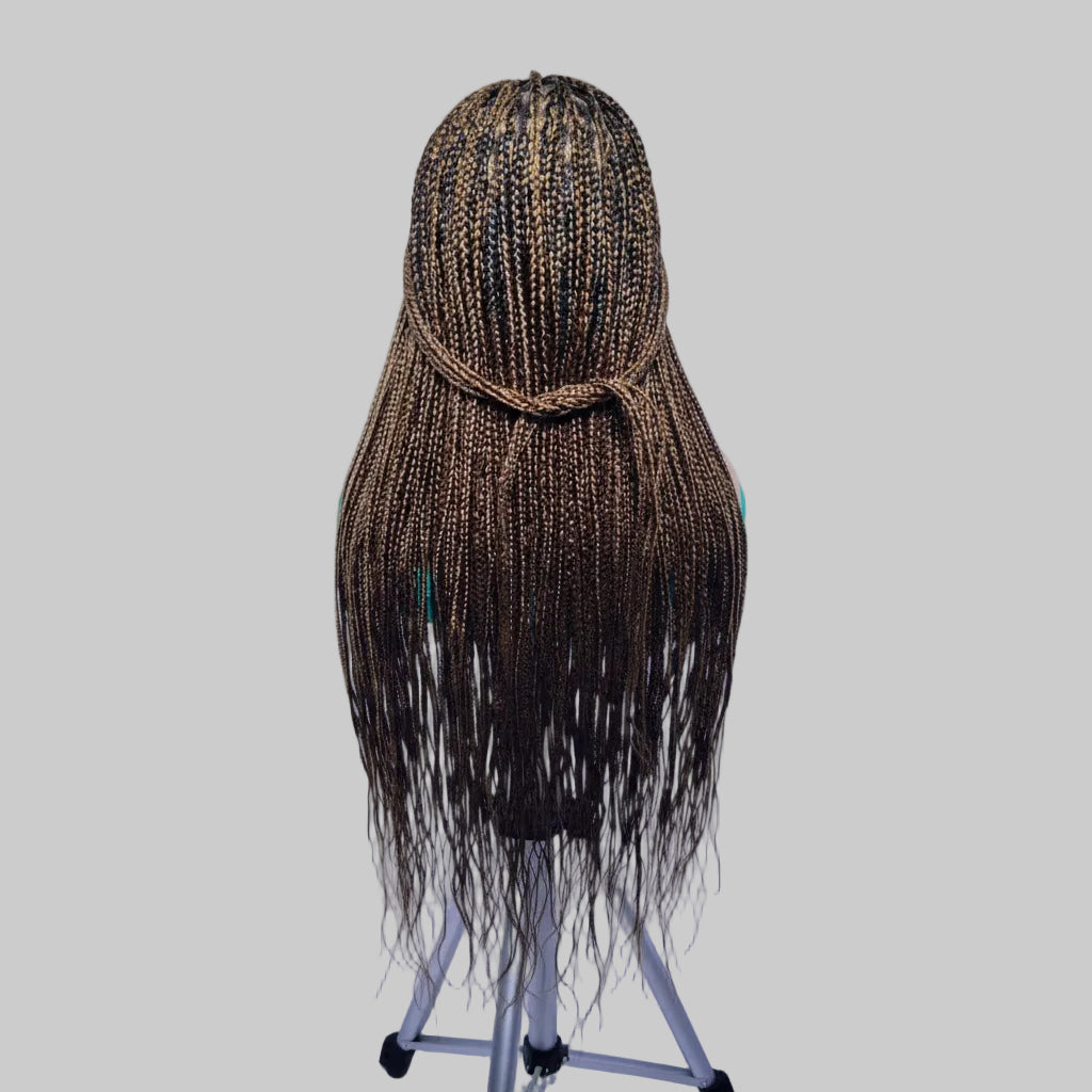 360 HD Full Lace with Baby Hair, Knotless Braids Wig,  38 Inches, Ready-to-Wear