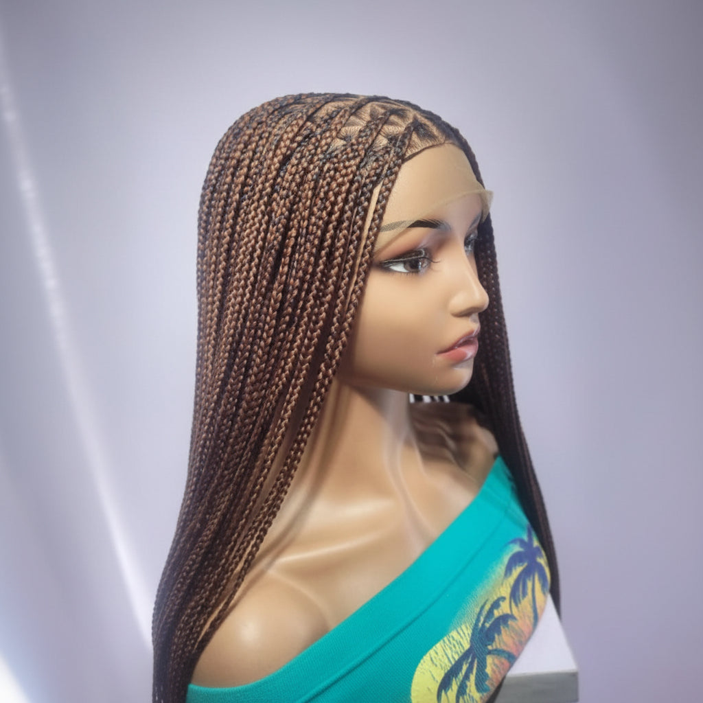 360 HD Full Lace with Baby Hair, Knotless Braids Wig,  38 Inches, Ready-to-Wear