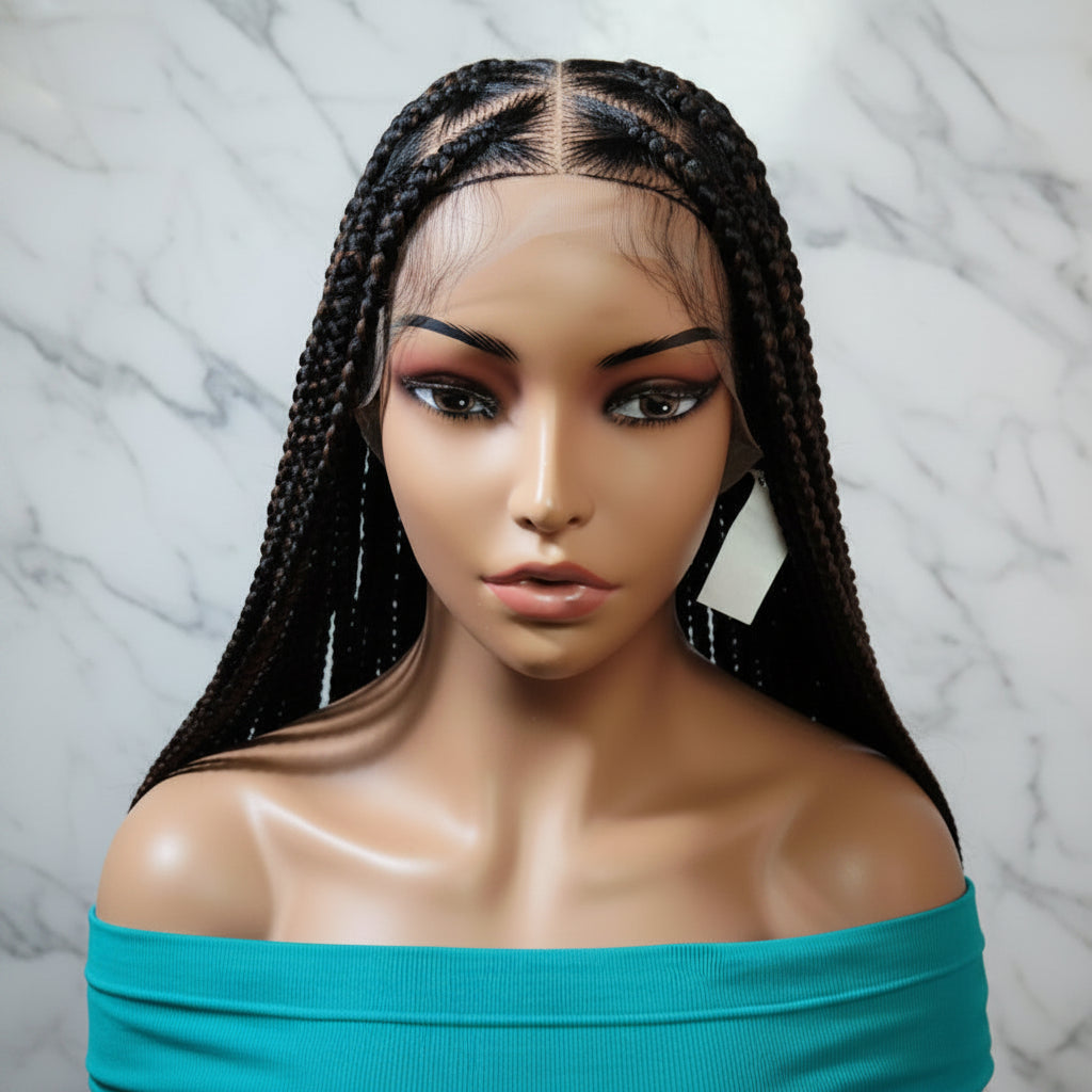 Knotless Box Braids Wig,  40 Inches Ready-to-Wear Protective Hairstyle