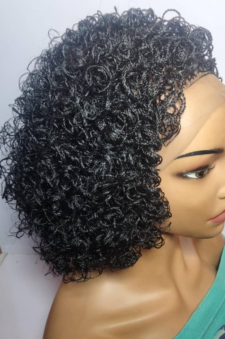 Micro Twist Curly Braided Wig – Knotless Full Lace