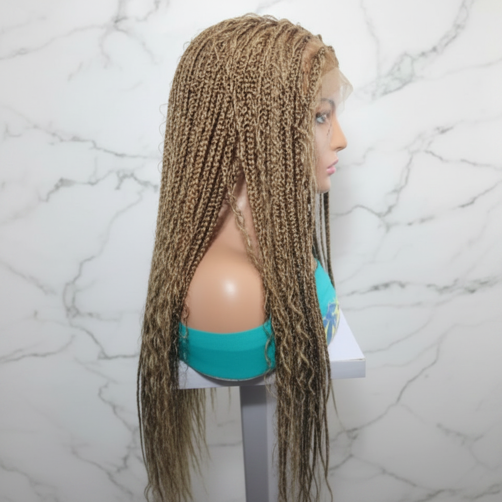 360 HD Full Lace Cap. BoHo Knotless Braids Braided Wig. Bora Bora Braids.