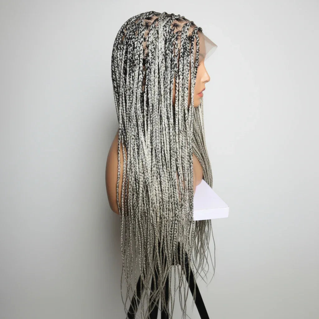 Knotless Box Braids. Full Lace with Baby Hair. Long Braided Wigs. - EC Braided Wigs