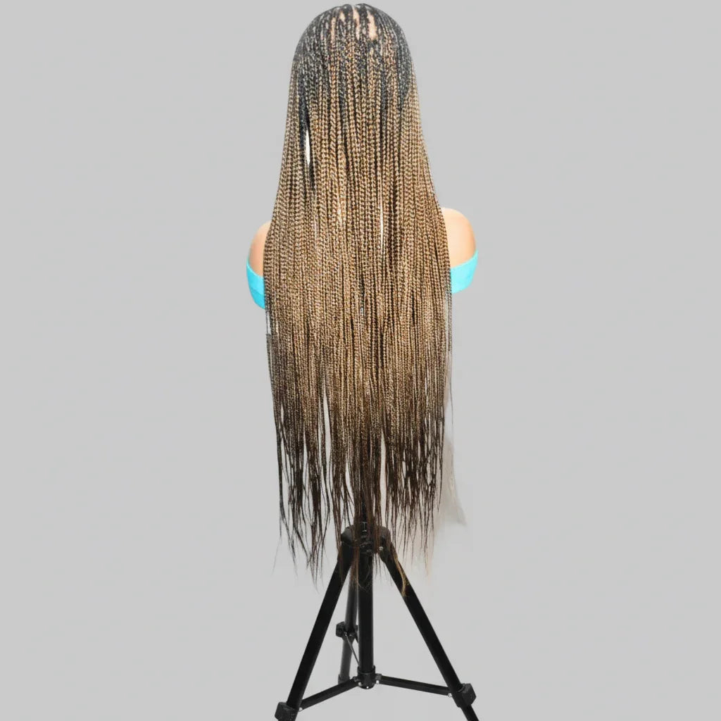Knotless Box Braids. Full Lace with Baby Hair. Long Braided Wigs. - EC Braided Wigs