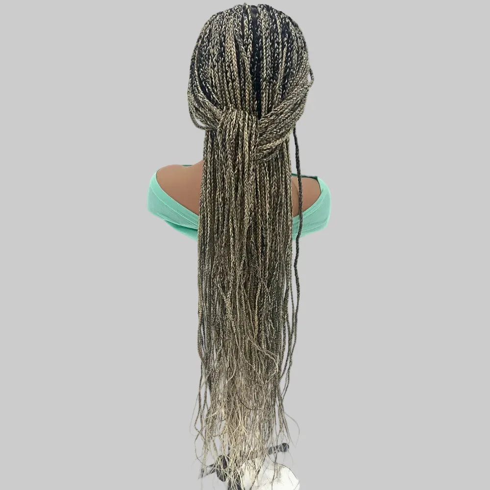 Knotless Box Braids. Full Lace with Baby Hair. Long Braided Wigs. - EC Braided Wigs