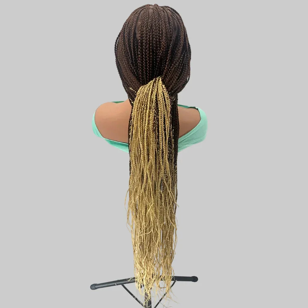 Knotless Box Braids. Full Lace with Baby Hair. Long Braided Wigs. - EC Braided Wigs