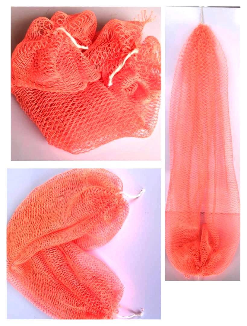 2 PCS African Net Sponges. Gift Wrapped. 60in Long Exfoliating Body Scrubber, Sapo