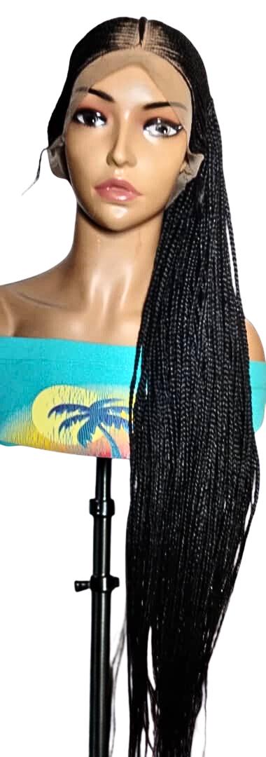 Handmade Braided Wig. Cornrow with Individual Box Braids. Full Lace with Baby Hair