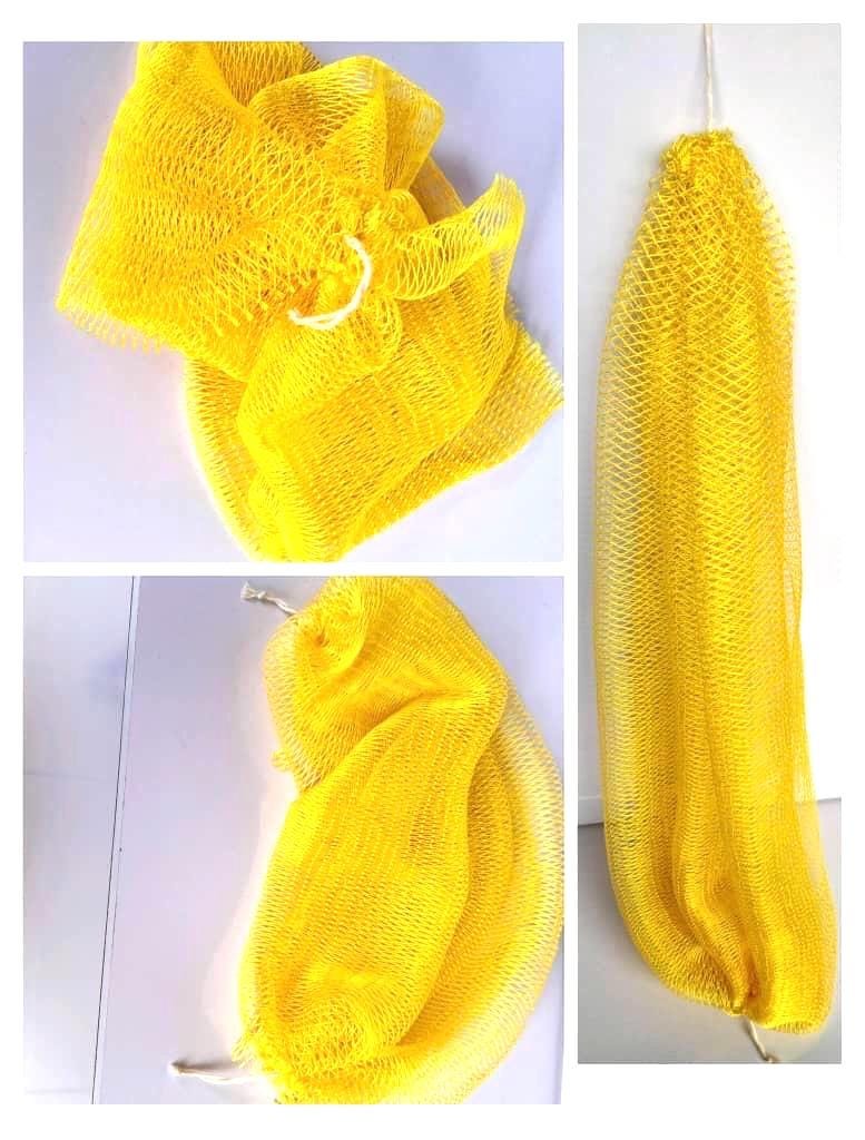 2 PCS African Net Sponges. Gift Wrapped. 60in Long Exfoliating Body Scrubber, Sapo