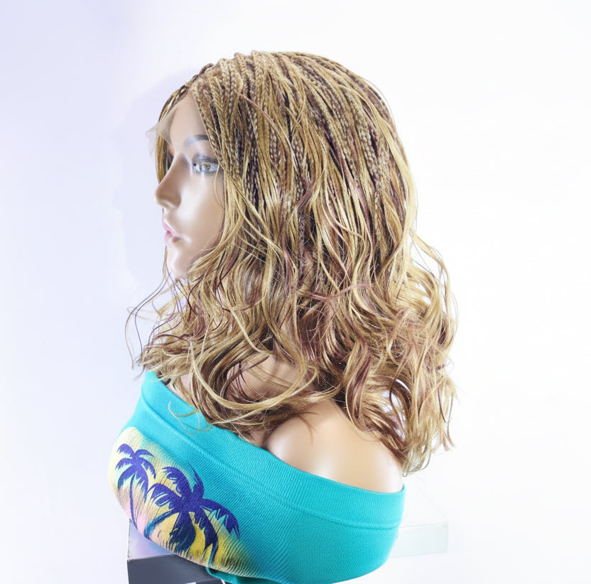 BoHo Knotless Braids Wig; Full Lace Baby Hair